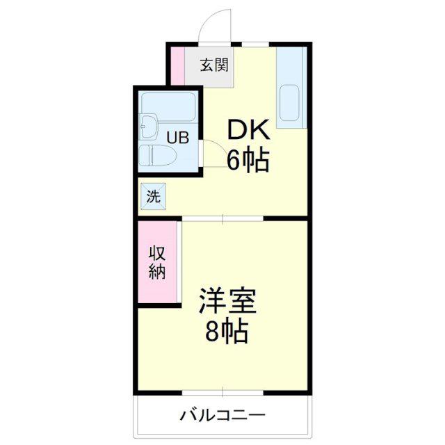 アルタ・ミラ(1DK/1階)の間取り写真