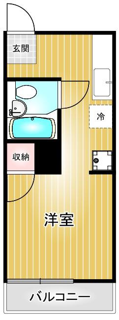 シャトー鶴舞(ワンルーム/3階)の間取り写真