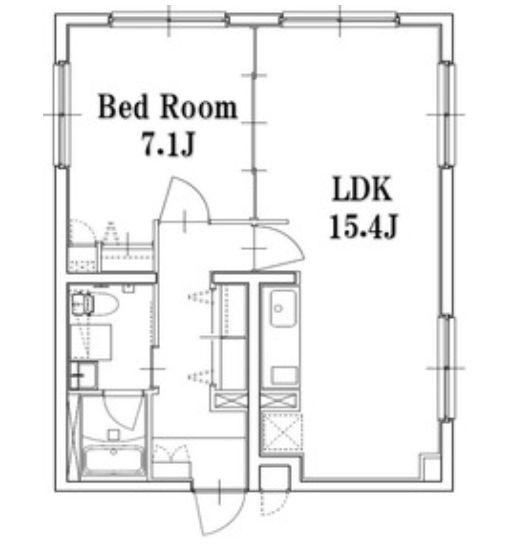 BARK LANE武蔵小山(1LDK/4階)の間取り写真