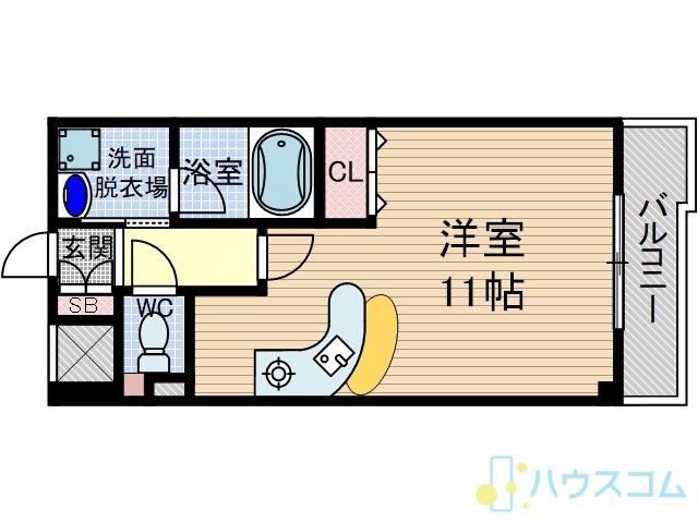 グランエスポワール(ワンルーム/6階)の間取り写真