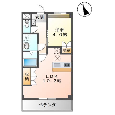 サンフィットフジマンA(1LDK/1階)の間取り写真