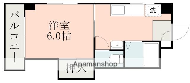 コスモハイツ(1K/4階)の間取り写真