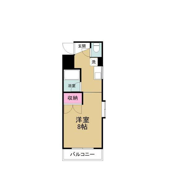 シャトー栄(ワンルーム/3階)の間取り写真