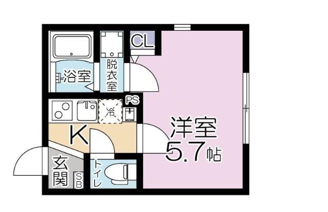 LIFE TOWN YOTSUGI(1K/4階)の間取り写真