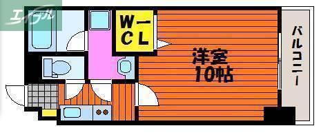 FRIEND COURT 岡山医大東(1K/9階)の間取り写真