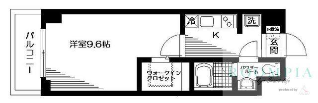 トミーパレス千歳(1K/2階)の間取り写真