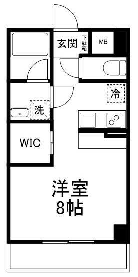 ダイワティアラ八千代緑が丘11(ワンルーム/1階)の間取り写真