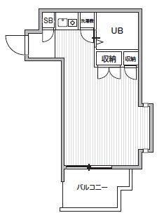 TS GARDEN都立大学II(ワンルーム/1階)の間取り写真