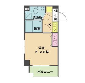 レスポワール・多摩川(1K/3階)の間取り写真