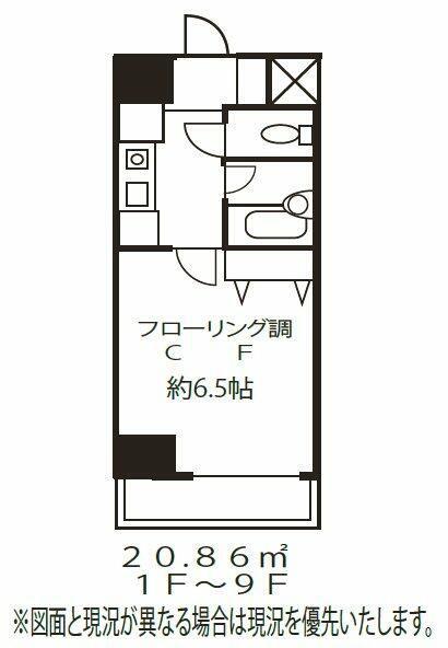 ラフィーネ本郷(1K/5階)の間取り写真