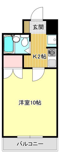 グランメゾン芙蓉(1K/4階)の間取り写真