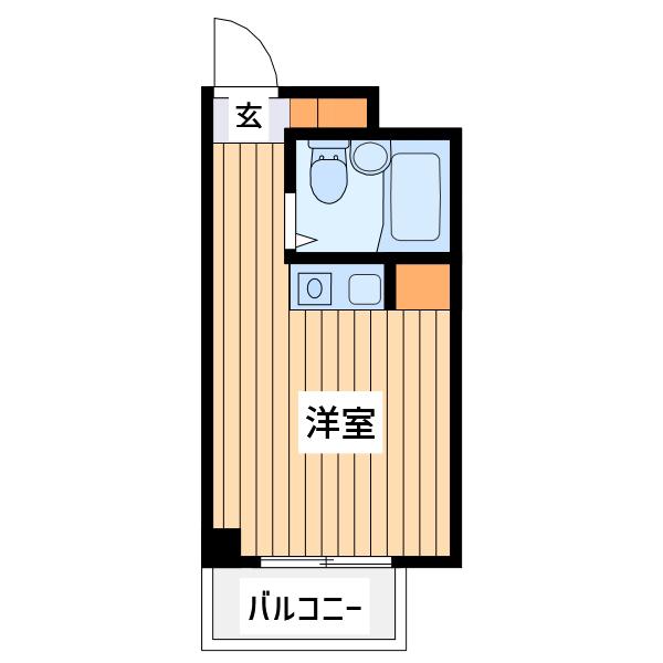 仲町台フェニックスコート(ワンルーム/3階)の間取り写真