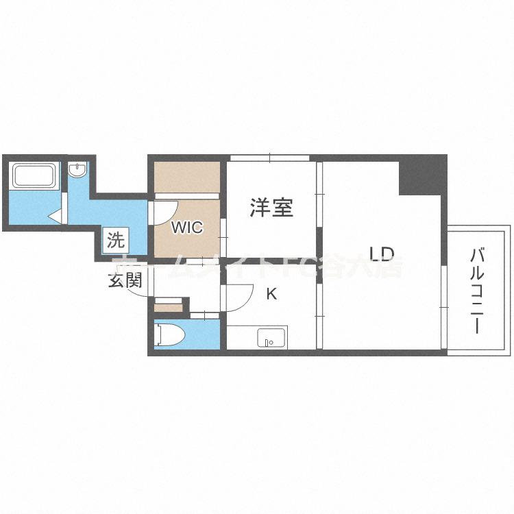 トラストマン堀江(1LDK/3階)の間取り写真