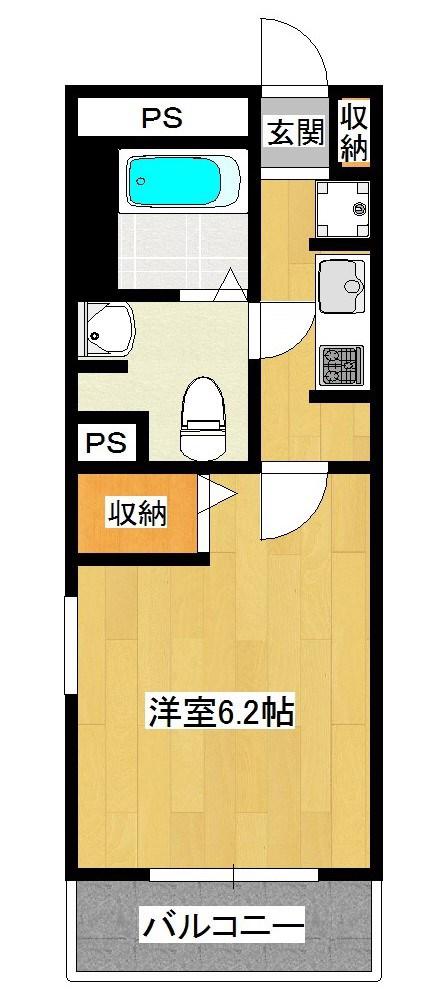 西東京ヒルズ(1K/2階)の間取り写真