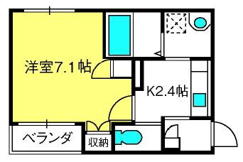 レジデンス北双葉(1K/3階)の間取り写真