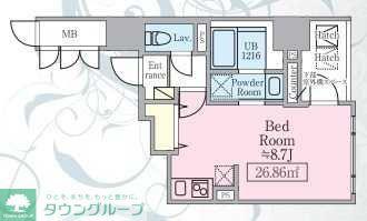 アビタシオン創(ワンルーム/4階)の間取り写真