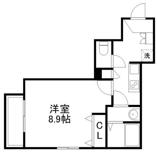ＪＲ中央線 三鷹駅 徒歩12分 3階建 築17年(1K/2階)の間取り写真