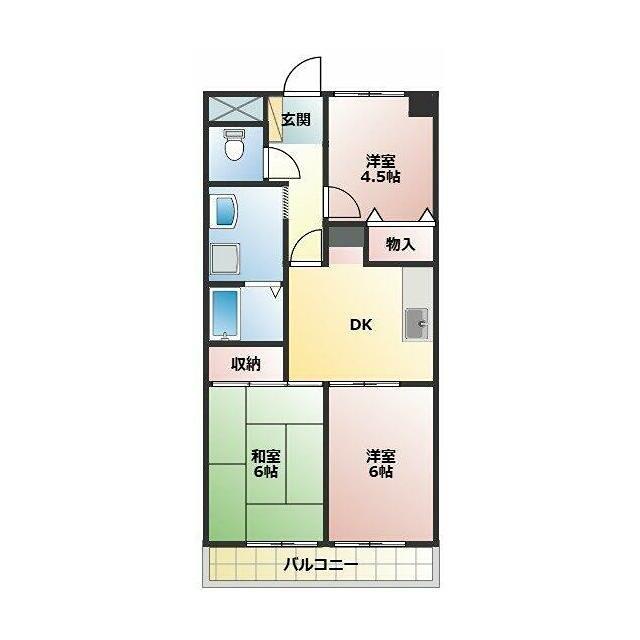 ペレンゼ原(3DK/5階)の間取り写真