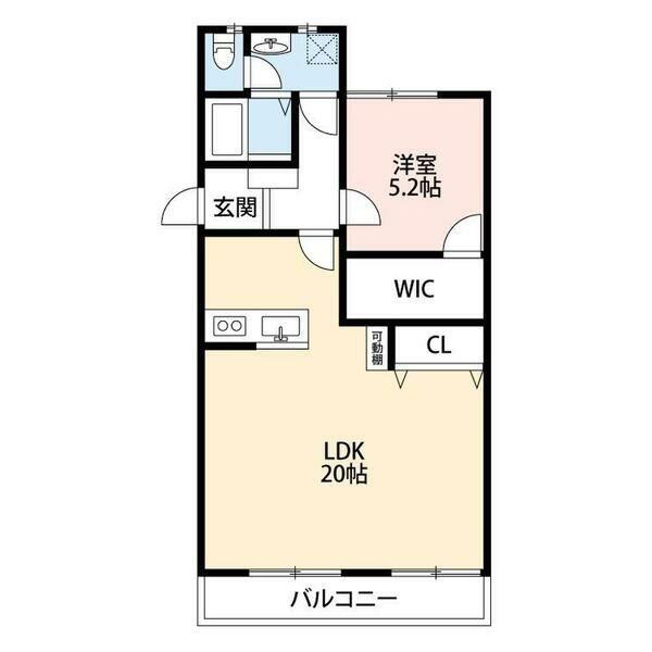 RE・VIVE景の宮(1LDK/1階)の間取り写真