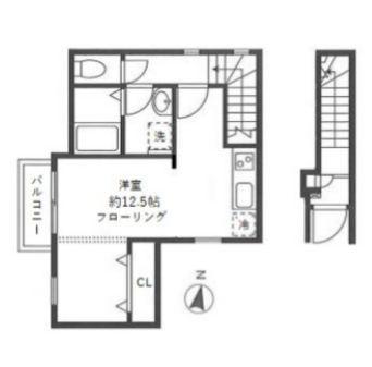 シャンブル(ワンルーム/1階)の間取り写真