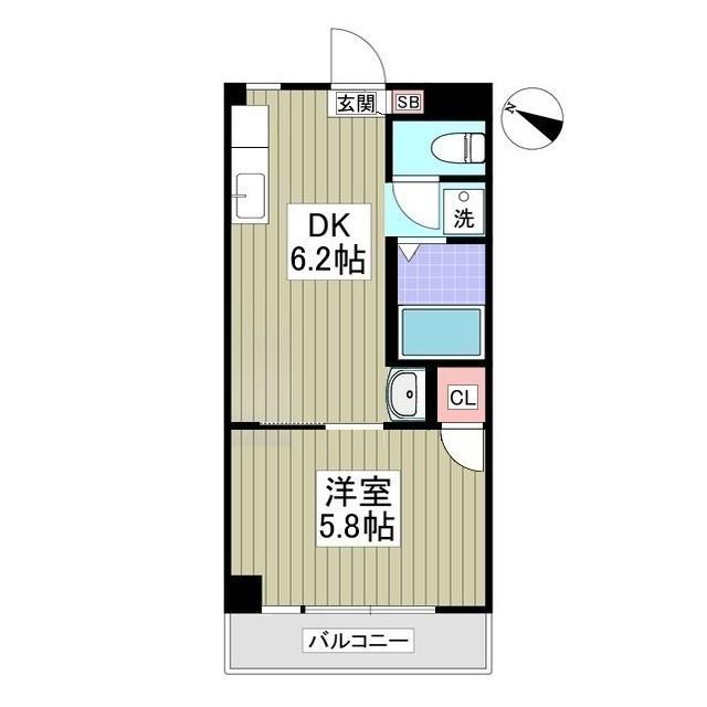 LAVENIR KASUGA(1DK/3階)の間取り写真
