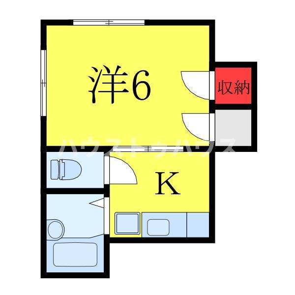 柿沼荘(1K/2階)の間取り写真