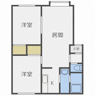 OZ・I(2LDK/2階)の間取り写真