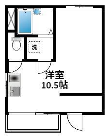 アメニティスクエアYS(ワンルーム/2階)の間取り写真