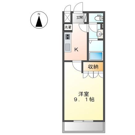 ベルメゾン SKY(1K/1階)の間取り写真