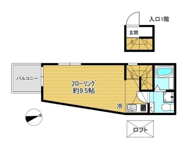 GRANDE HOUSE 中板橋(ワンルーム/3階)の間取り写真