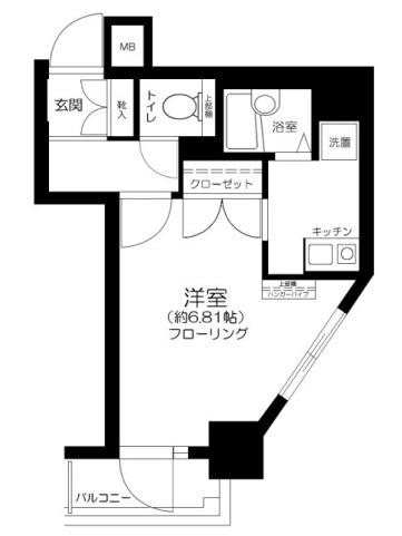 ヴェローナ品川中延(1K/4階)の間取り写真
