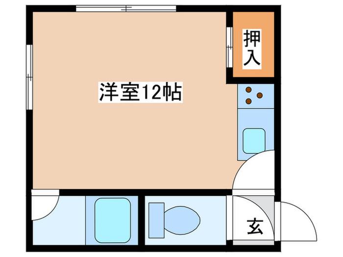 コーポラス22(ワンルーム/2階)の間取り写真