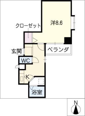 ソフィア(1K/3階)の間取り写真
