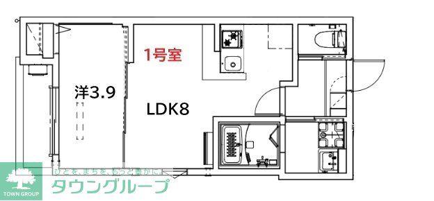 LE DE LA MAIN ELEVEE HIGASHIUR(1LDK/3階)の間取り写真