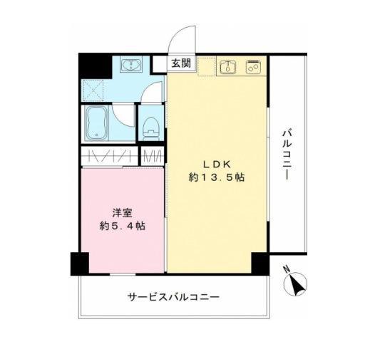 グランリーオ(1LDK/5階)の間取り写真