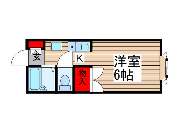 マイライフ根本(1K/1階)の間取り写真
