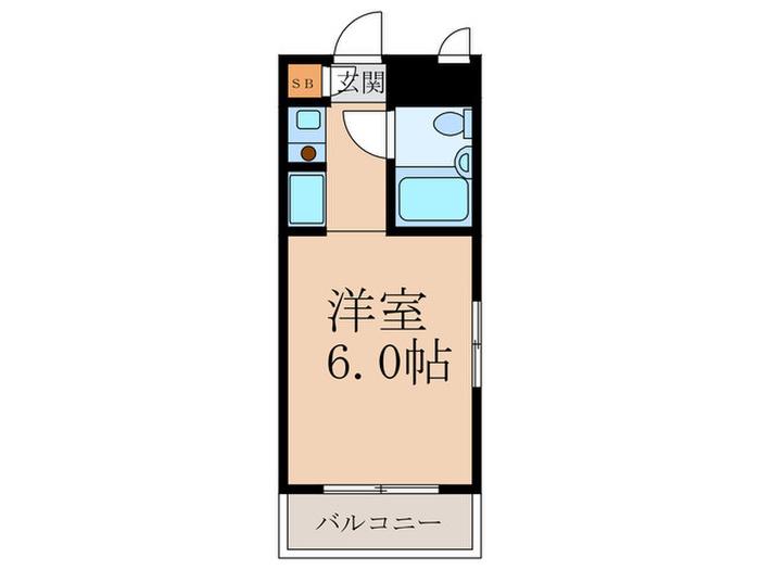 エムズフォレスト(ワンルーム/3階)の間取り写真