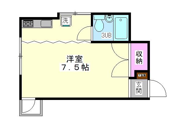 ロジェ大山(1K/2階)の間取り写真