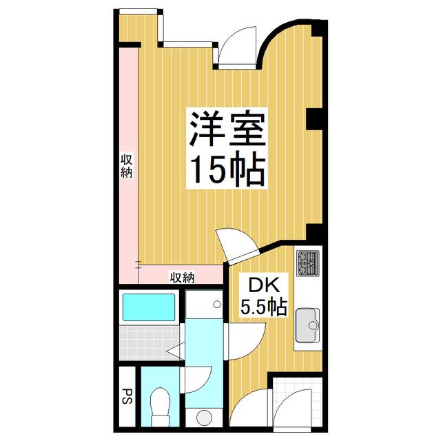まなまゆビル(1DK/3階)の間取り写真