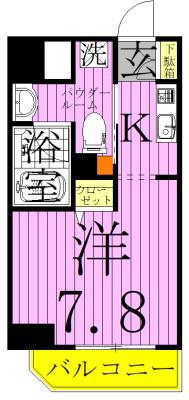 ステージファースト北千住(1K/2階)の間取り写真
