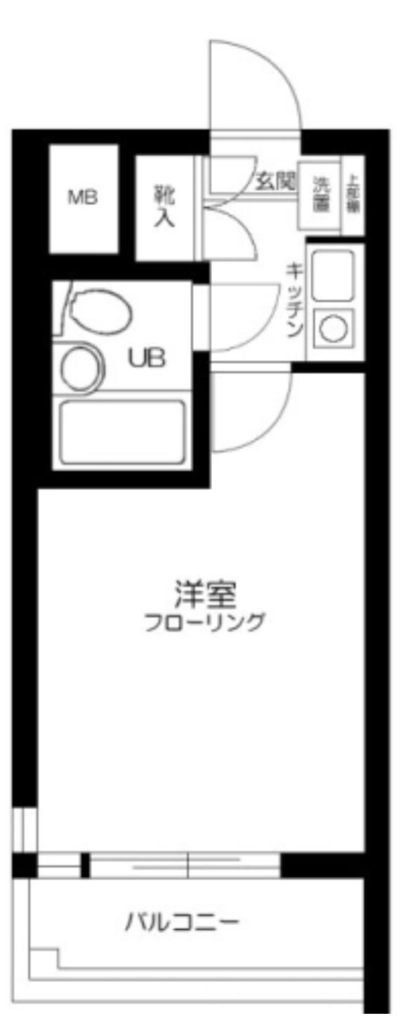 エヴェナール代々木(1K/2階)の間取り写真