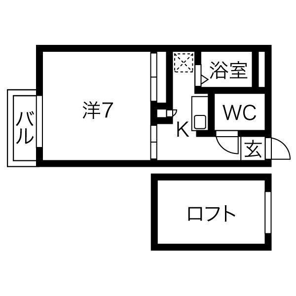コーポSAITOU(1K/2階)の間取り写真