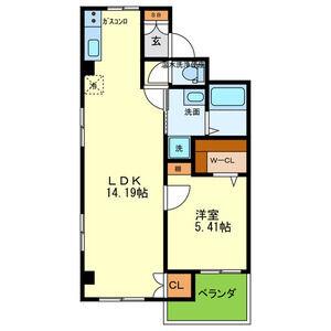 サンハイツ(1LDK/3階)の間取り写真