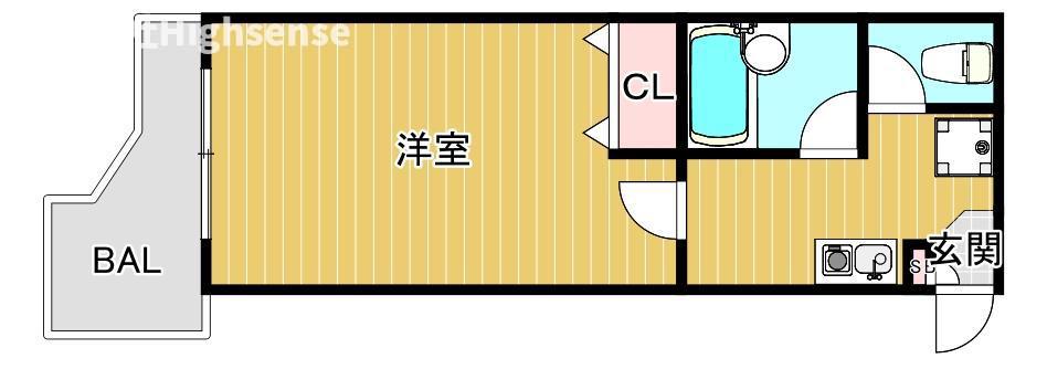 COLLECTION桜ノ宮II 旧フレグランス都島(1K/3階)の間取り写真