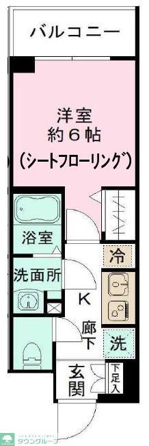 NーSTAGE つきみ野(1K/3階)の間取り写真