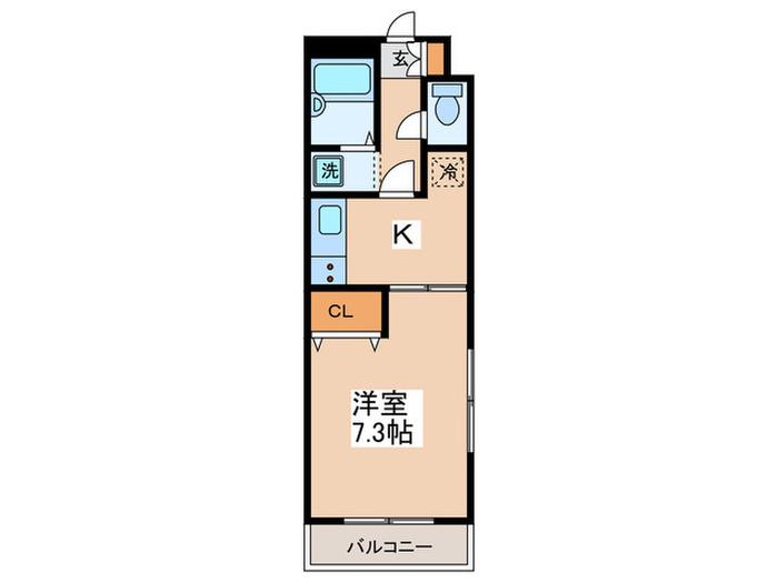 アヴァンセ桜台(1K/2階)の間取り写真