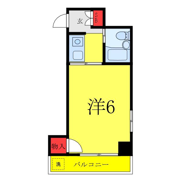 メゾンタカクラ(1K/3階)の間取り写真