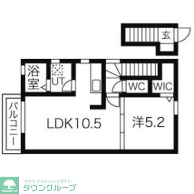 ルミエール戸田公園(1LDK/2階)の間取り写真