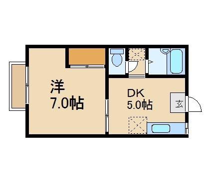 エスパスホマー(1DK/1階)の間取り写真