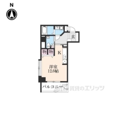 さくら西陣(ワンルーム/5階)の間取り写真